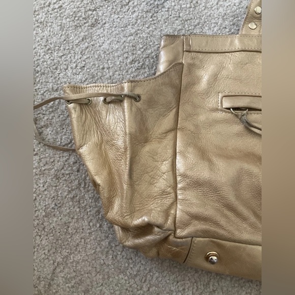 Botkier Gold Trigger Satchel Fringe Bag Handbag - Picture 13 of 16